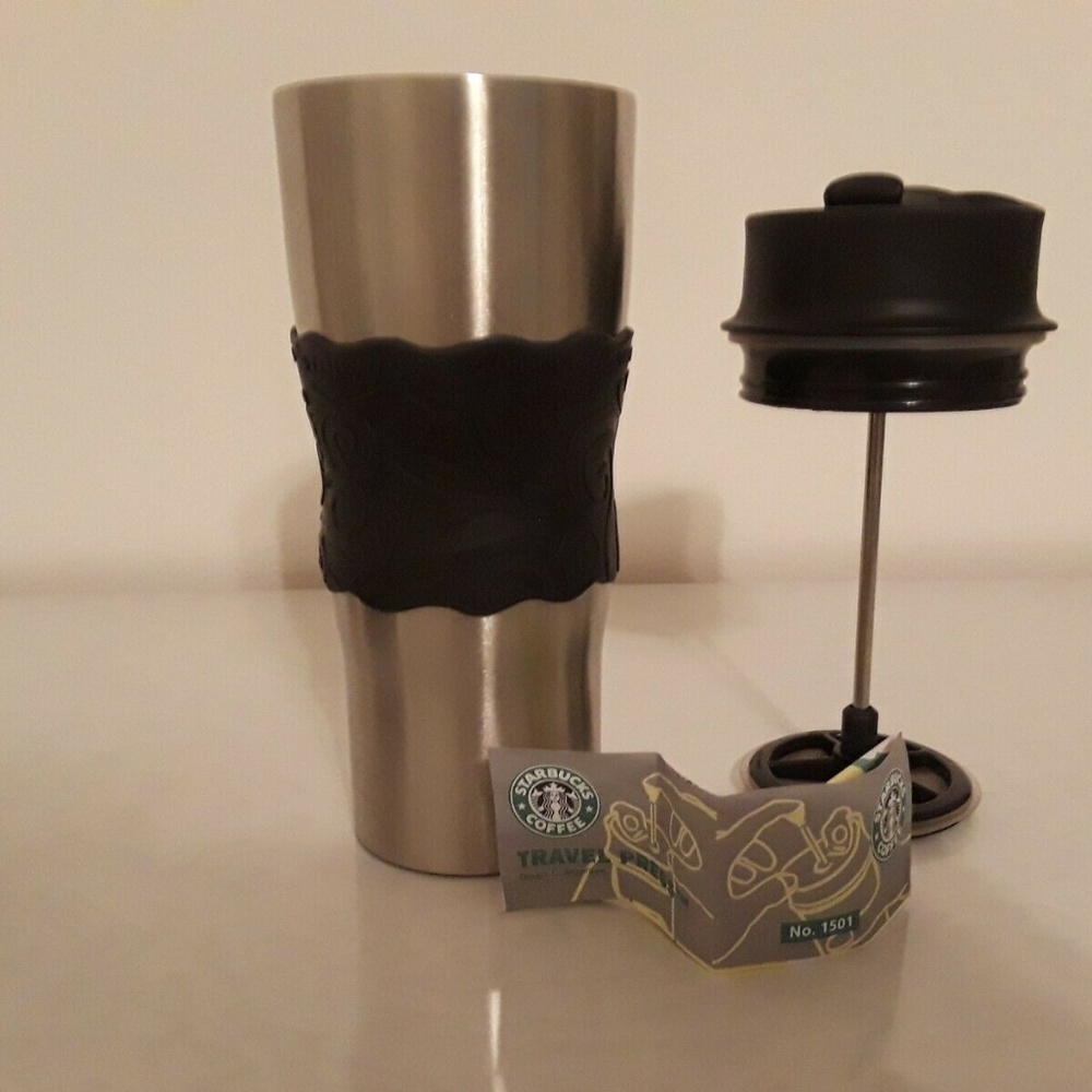 STARBUCKS STAINLESS STEEL TRAVEL PRESS & MUG